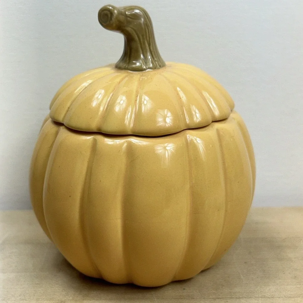 Hallmark Ceramic Pumpkin Candle New No Box‎ Or Tag 5